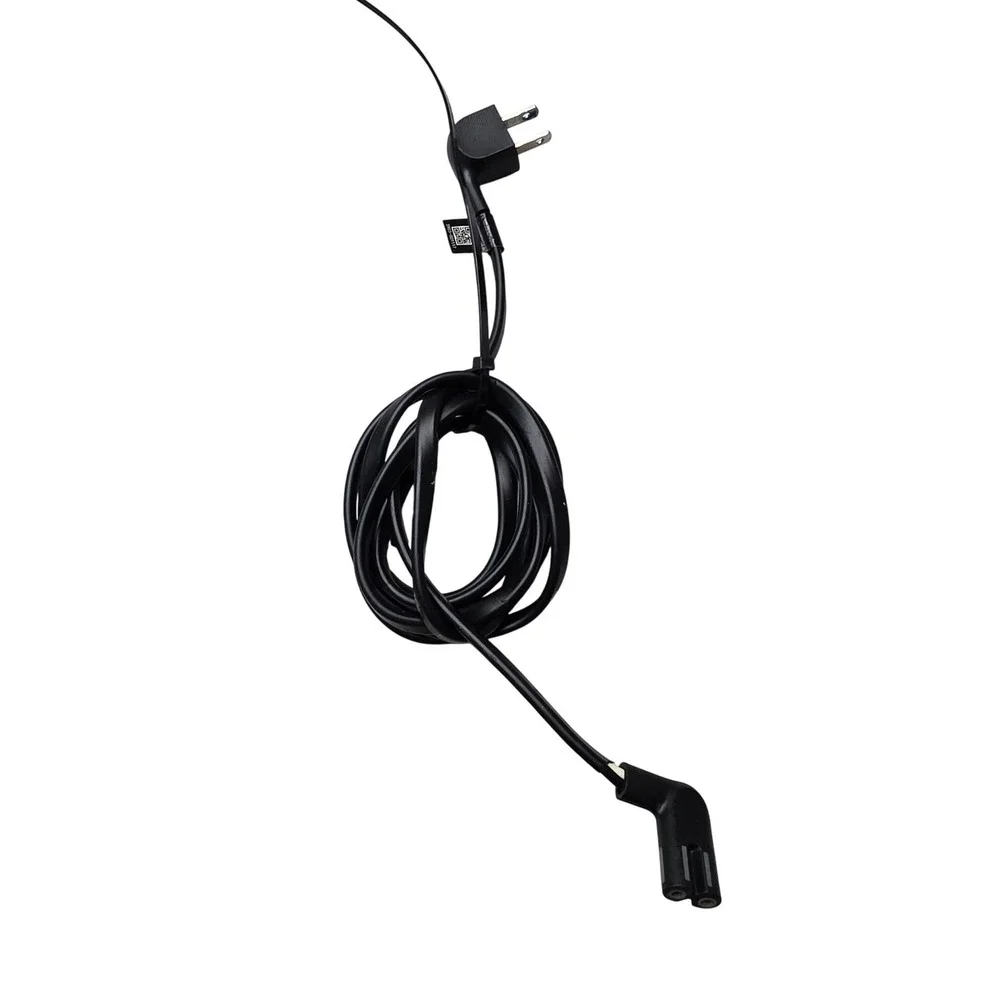 Honglin HL-028V 2-Prong Right Angle Power Cord C7 Non-Polarized 7A 125V Black A4